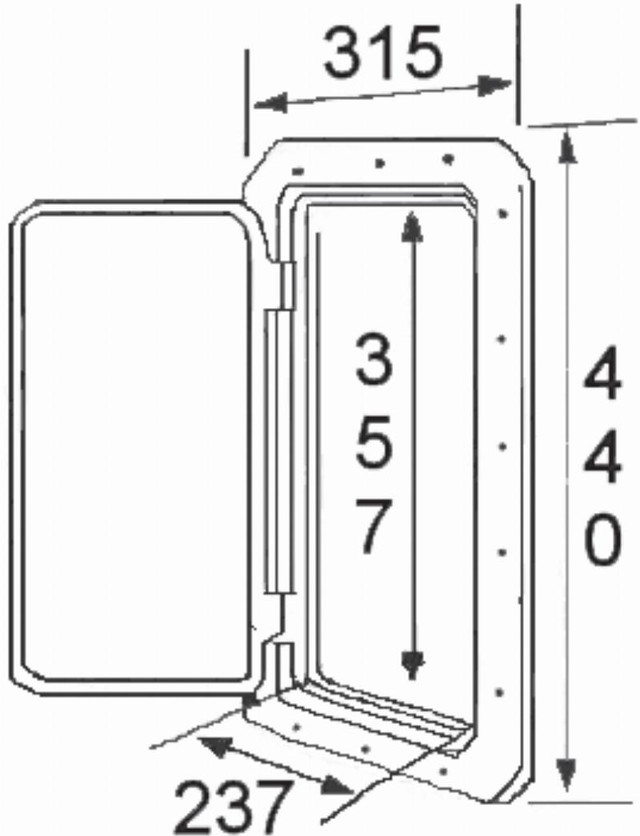 TOP LINE Storage Hatch w/Lock 270x375mm White | 4Boats main image 0